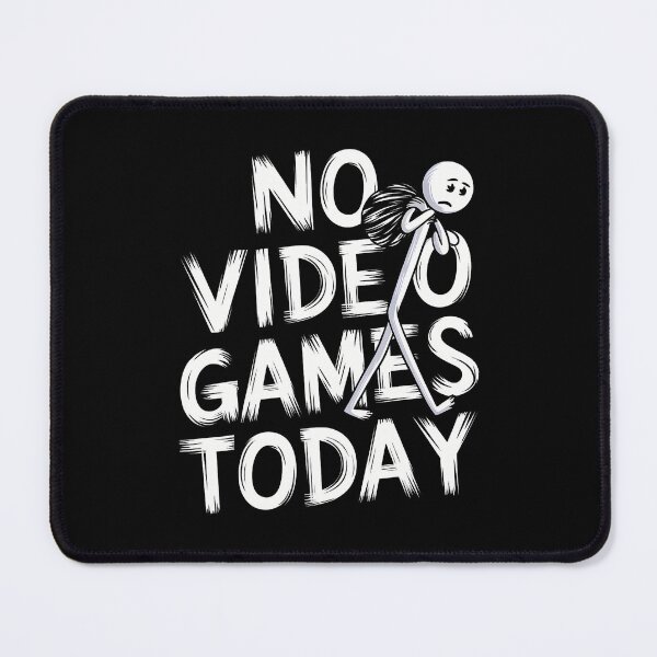Item preview, No Video Games Today Funny Sad Gamer Stick Man Bundle designed and sold by SarahLorri.