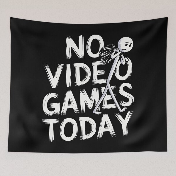 Item preview, No Video Games Today Funny Sad Gamer Stick Man Bundle designed and sold by SarahLorri.