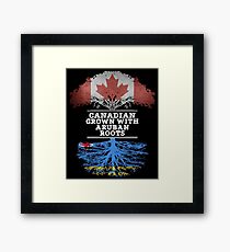 Canadian Grown With Aruban Roots Gift For Aruban From Aruba - Aruba Flag in Roots Framed Print