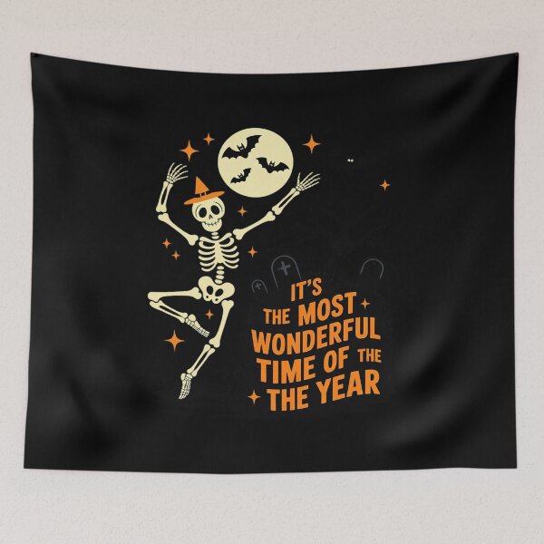 Item preview, Most Wonderful Time Fall Spooky Halloween Skeleton Grave designed and sold by JaskconLIfe23.