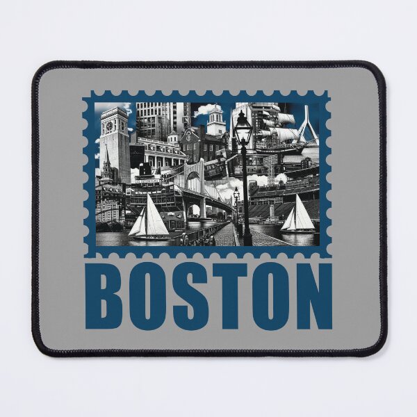Item preview, Boston Massachusetts Collage City Stamp Travel Art designed and sold by KiwiRider.