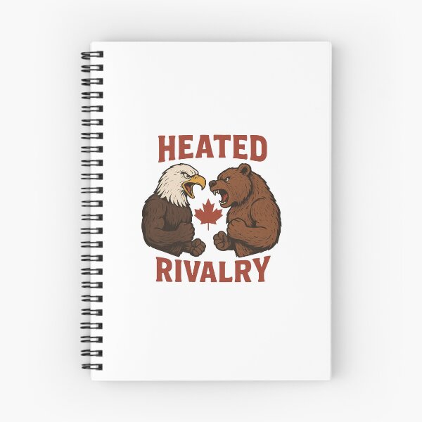 Item preview, Epic illustration of intense rivalry between a Canadian bear and an eagle, graphic Canadian style, full-size transparent design for t-shirt designed and sold by mocci10.