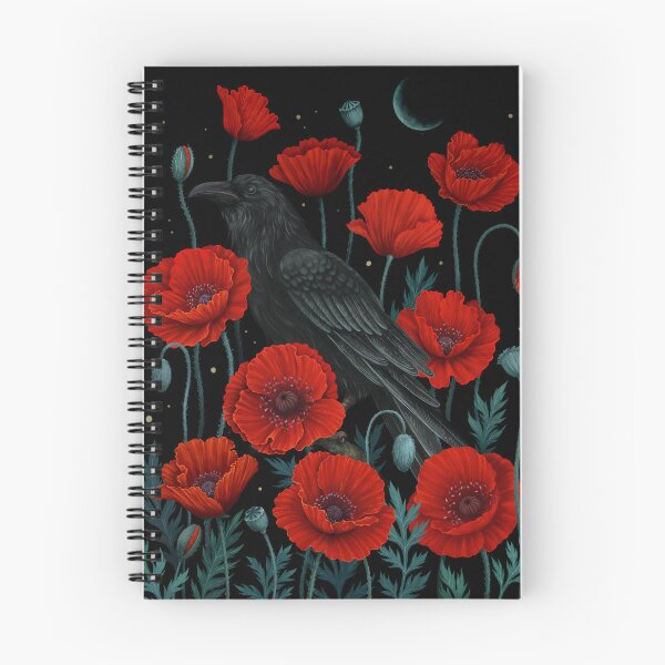 Item preview, Raven in Bloom with moon designed and sold by episodicDrawing.