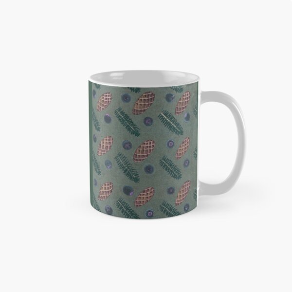 Item preview, Sitka Spruce and Huckleberries - muted green designed and sold by UnderstoryArtStudio.