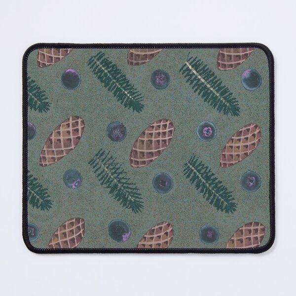 Item preview, Sitka Spruce and Huckleberries - muted green designed and sold by UnderstoryArtStudio.