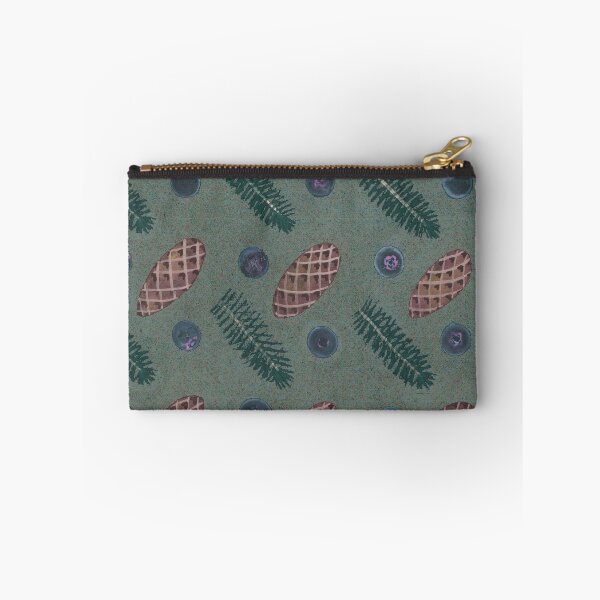 Item preview, Sitka Spruce and Huckleberries - muted green designed and sold by UnderstoryArtStudio.