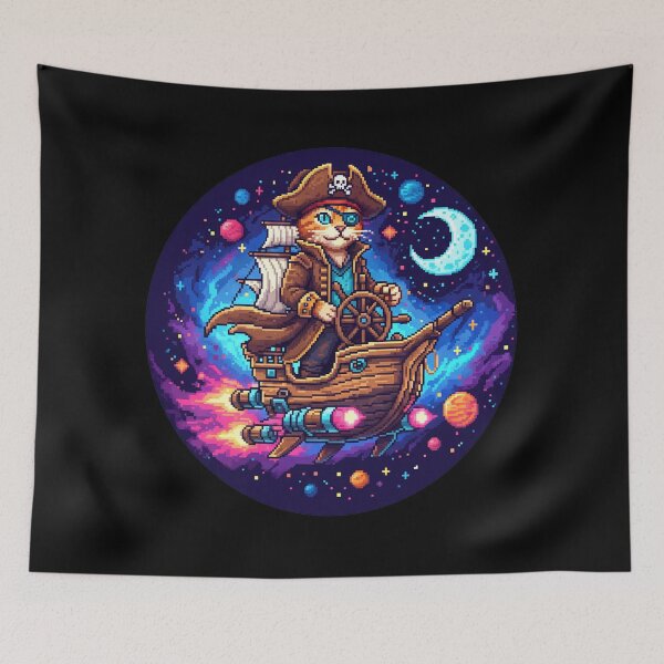 Item preview, Space Pirate Cat designed and sold by plastikelectrik.