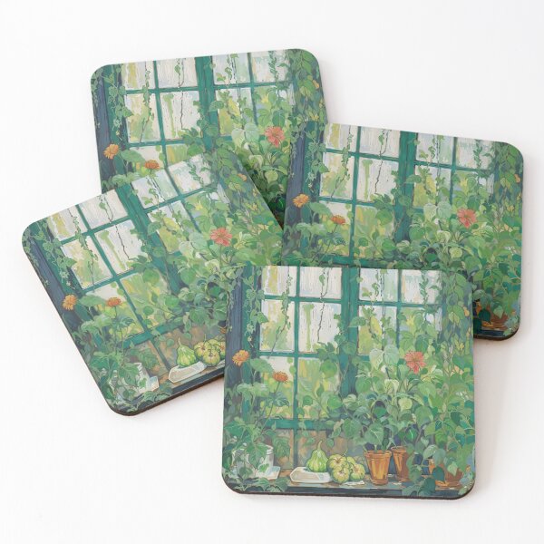 Item preview, Botanical Sanctuary An Indoor Oasis Window View Of Calm Greenery designed and sold by INNERHARMONY2.