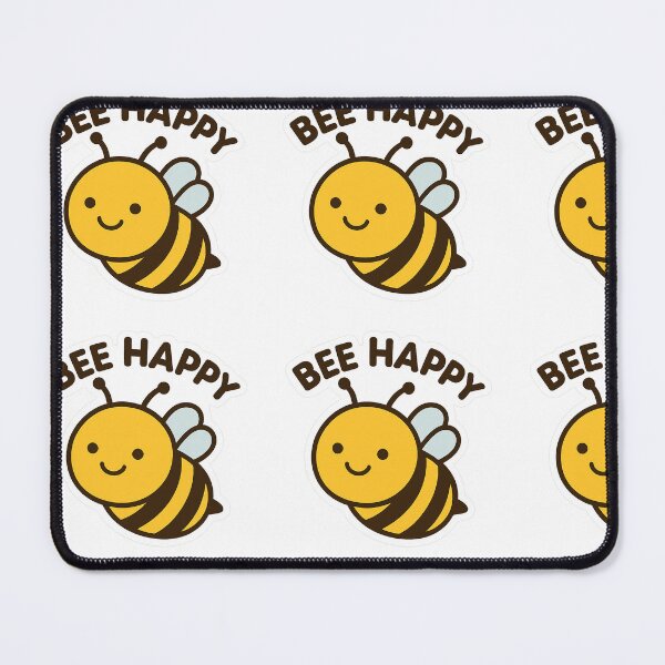 Item preview, Bee Happy – Cute Smiling Bee Cartoon Sticker & Gift Design designed and sold by GogoVibes.