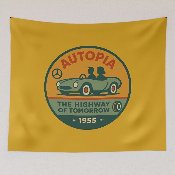 Artikelvorschau, Autopia Disneyland | Retro Tomorrowland Autofahrt-Design entworfen und verkauft von Union & Thread.