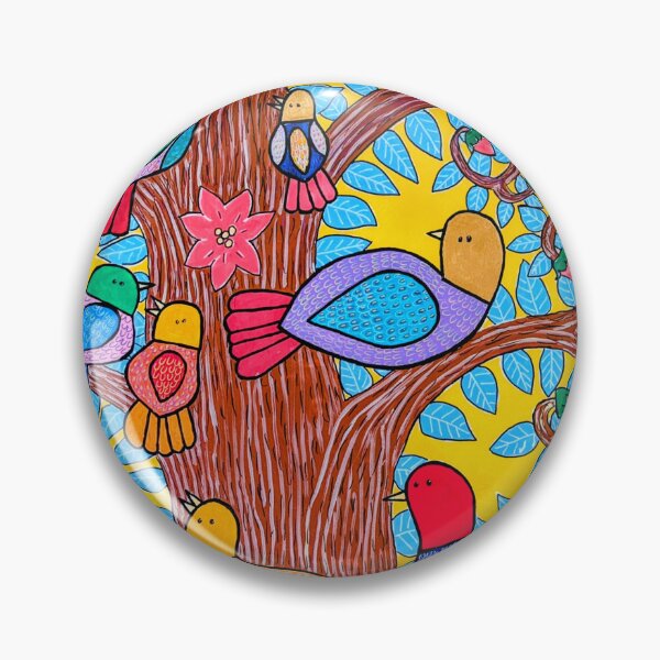 Item preview, Happy Birds on a Yellow Sky designed and sold by StefDelapree.