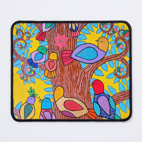 Item preview, Happy Birds on a Yellow Sky designed and sold by StefDelapree.