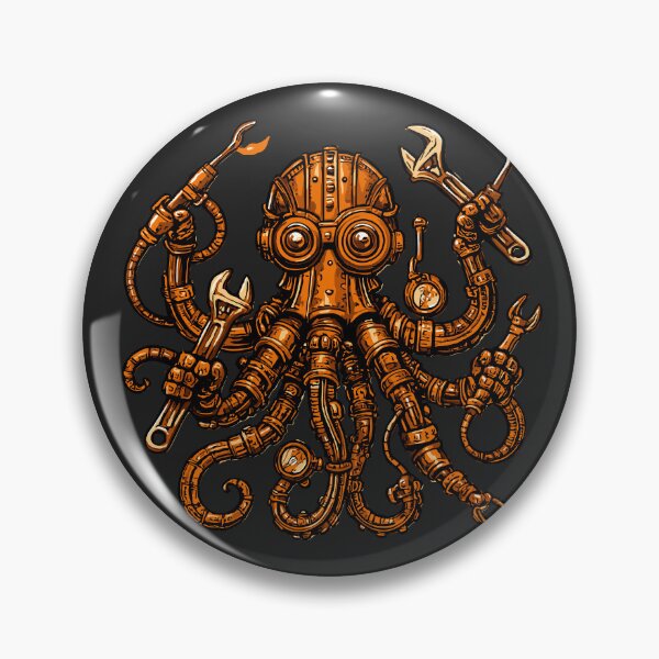 Item preview, Steampunk Octopus Engineer designed and sold by SeoulInkSoul.