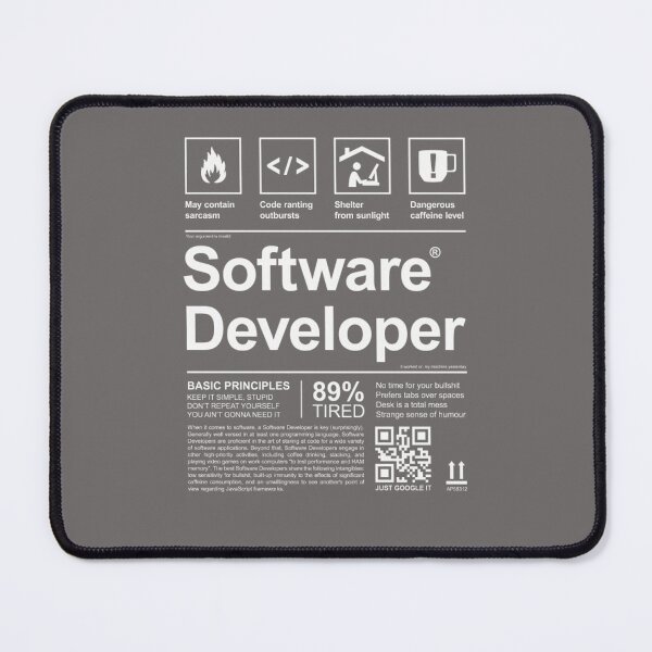 Item preview, SOFTWARE DEVELOPER LABEL T-SHIRT designed and sold by NachmWiest.