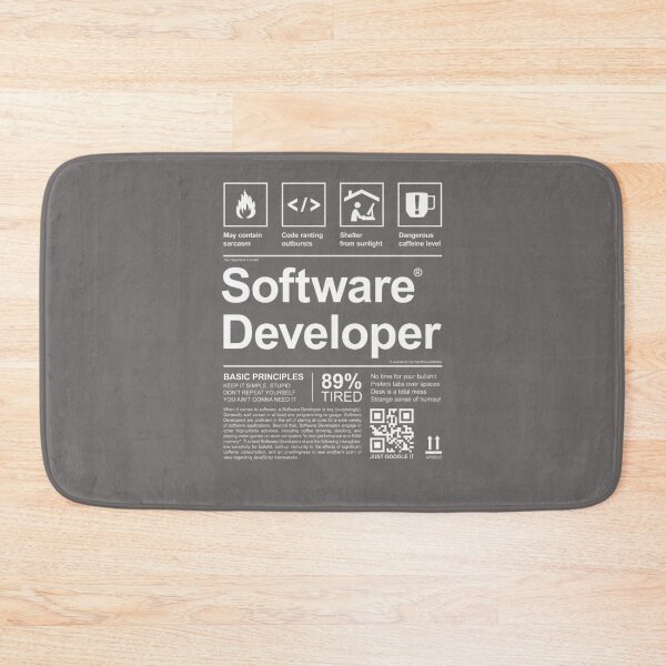 Item preview, SOFTWARE DEVELOPER LABEL T-SHIRT designed and sold by NachmWiest.