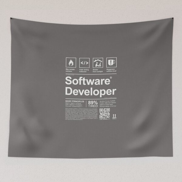 Item preview, SOFTWARE DEVELOPER LABEL T-SHIRT designed and sold by NachmWiest.