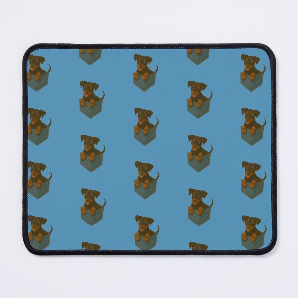Item preview, Pocket-Sized Doberman Puppy | Painterly Dog in Denim Pocket designed and sold by TroyTheTerrific.
