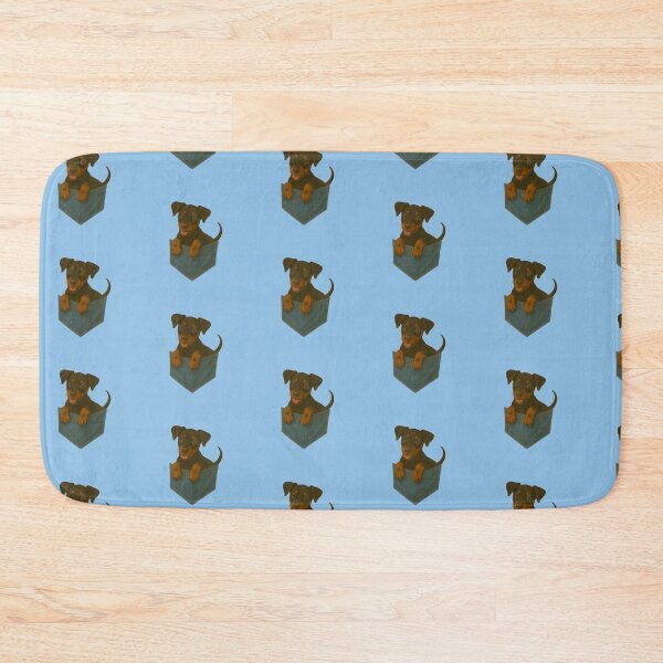 Item preview, Pocket-Sized Doberman Puppy | Painterly Dog in Denim Pocket designed and sold by TroyTheTerrific.
