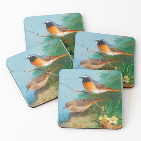 Item preview, Bird Print: Pair of Redstarts by Archibald Thorburn designed and sold by Tridentulus.