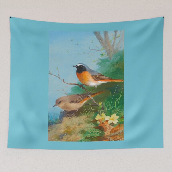 Item preview, Bird Print: Pair of Redstarts by Archibald Thorburn designed and sold by Tridentulus.