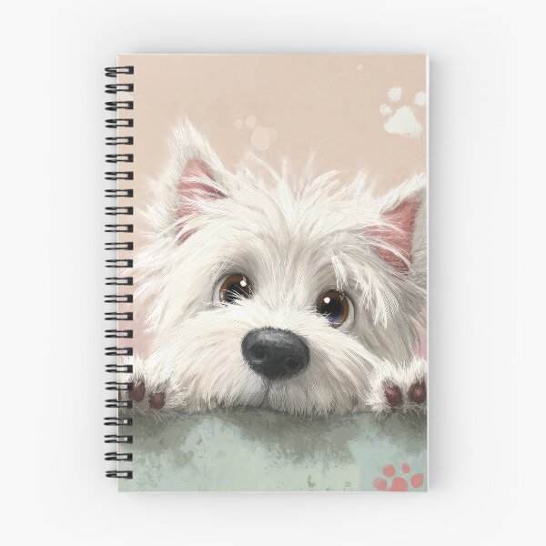 Item preview, West Highland White Terrier Peeking over Wall 01 designed and sold by Elisabeth Lucas.