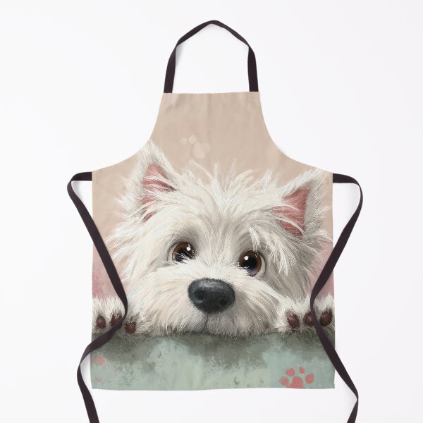 Item preview, West Highland White Terrier Peeking over Wall 01 designed and sold by Elisabeth Lucas.