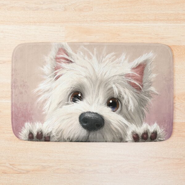Item preview, West Highland White Terrier Peeking over Wall 01 designed and sold by Elisabeth Lucas.