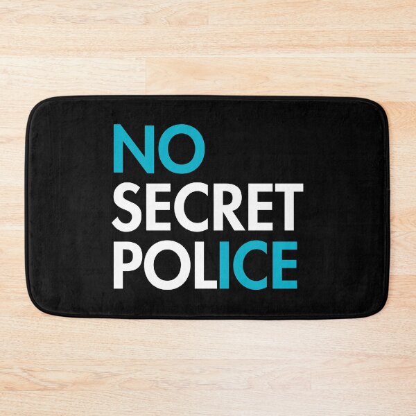 Item preview, NO ICE - no secret police (Icy blue) designed and sold by Thelittlelord.