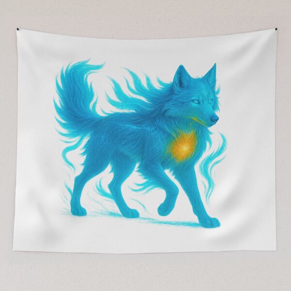 Item preview, ✦ Luminark Wolf — Guiding Light ✦ - White #FFFFFF designed and sold by WheelieGdArt.