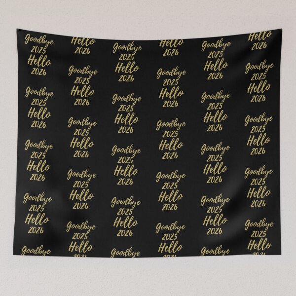 Item preview, “Goodbye 2025, Hello 2026” Gold Glitter Cursive T-Shirt - New Year Transition Design designed and sold by FestivityFinds.
