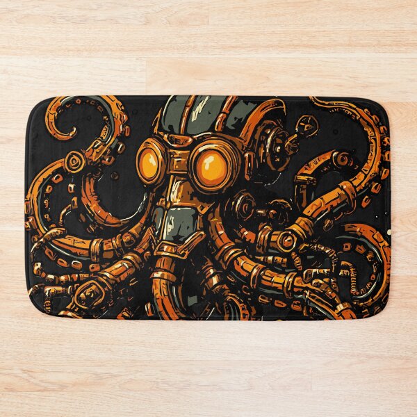 Item preview, Steampunk Octopus – Mechanical Deep Sea Creature Retro Sci-Fi Art designed and sold by SeoulInkSoul.
