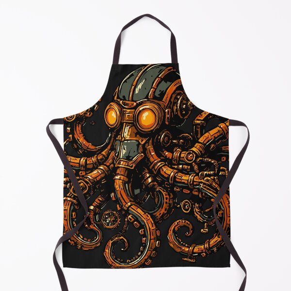 Item preview, Steampunk Octopus – Mechanical Deep Sea Creature Retro Sci-Fi Art designed and sold by SeoulInkSoul.