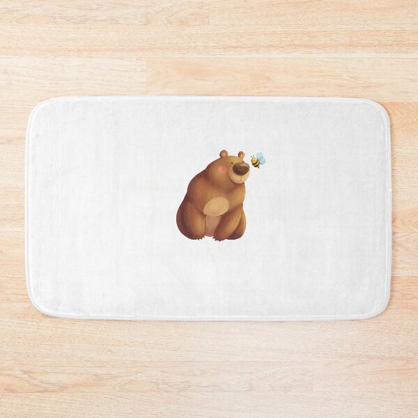 Item preview, Cute Cartoon Bear and Bee Illustration | Friendly Animal Duo Kawaii Art | Honey Loving Grizzly designed and sold by mumeaw.