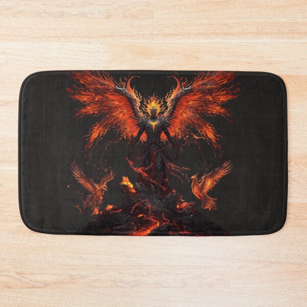 Item preview, Dark Phoenix Demon Lord - Fiery Angel of Rebirth Fantasy Art designed and sold by TitanRN.