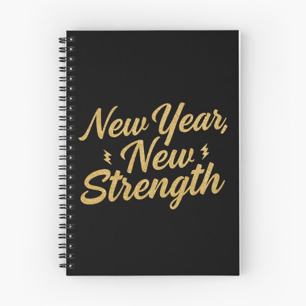 Item preview, “New Year, New Strength” Gold Glitter Script T-Shirt - Empowering New Year Design designed and sold by FestivityFinds.
