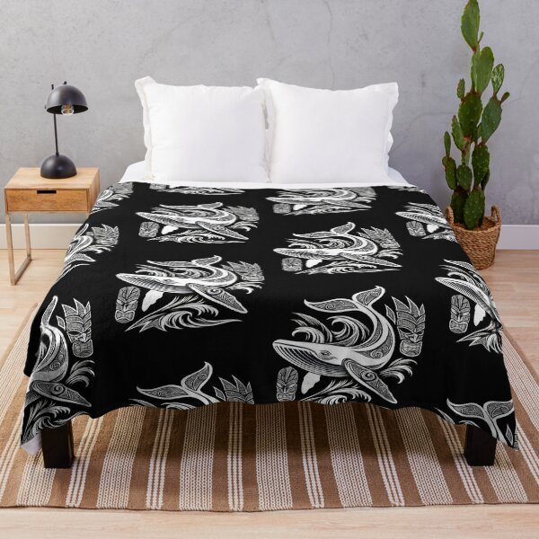 Item preview, Tribal Whale Art with Polynesian Waves designed and sold by IvoryArtDesign.