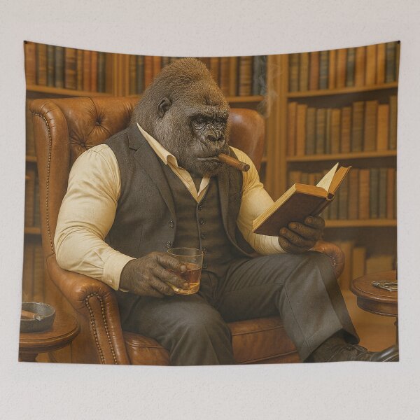 Item preview, elegant gorilla in the library designed and sold by Mauswohn.