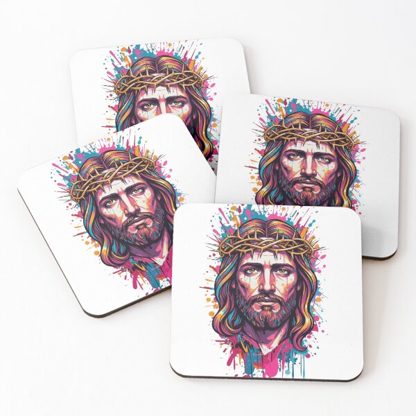 Item preview, Face of Jesus Christ Sacred Luminous Portrait Art designed and sold by FitnWear.
