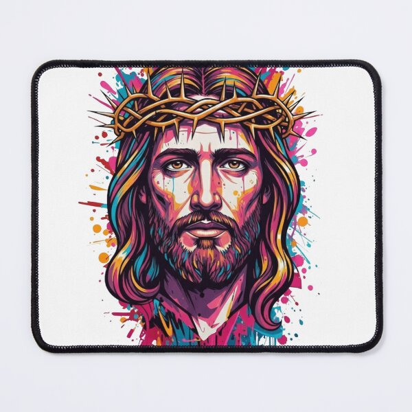 Item preview, Face of Jesus Christ Sacred Luminous Portrait Art designed and sold by FitnWear.