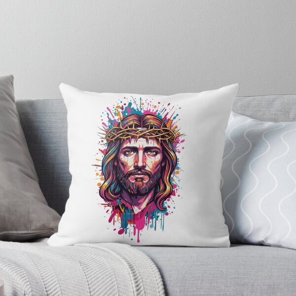 Item preview, Face of Jesus Christ Sacred Luminous Portrait Art designed and sold by FitnWear.