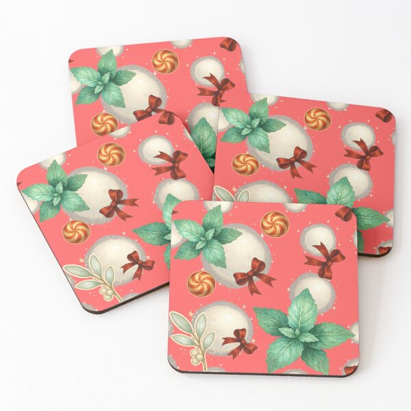 Item preview, Festive Peppermint & Bow Pattern – Whimsical Christmas Design designed and sold by AlcheArtsStudio.