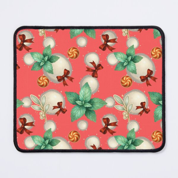 Item preview, Festive Peppermint & Bow Pattern – Whimsical Christmas Design designed and sold by AlcheArtsStudio.