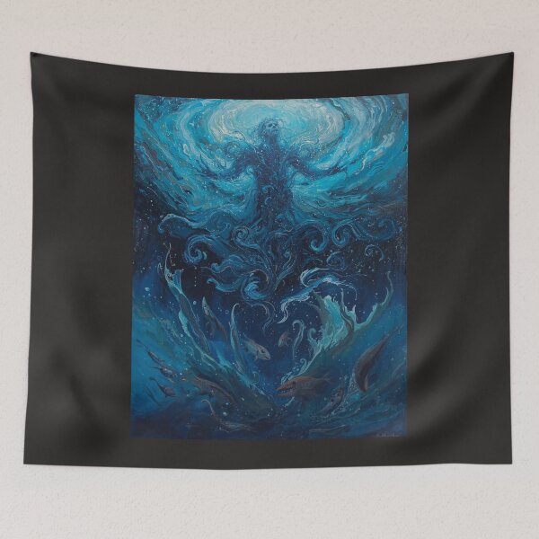 Item preview, Cthulhu Rising – Cosmic Kraken in the Deep Ocean Dreamscape designed and sold by TitanRN.