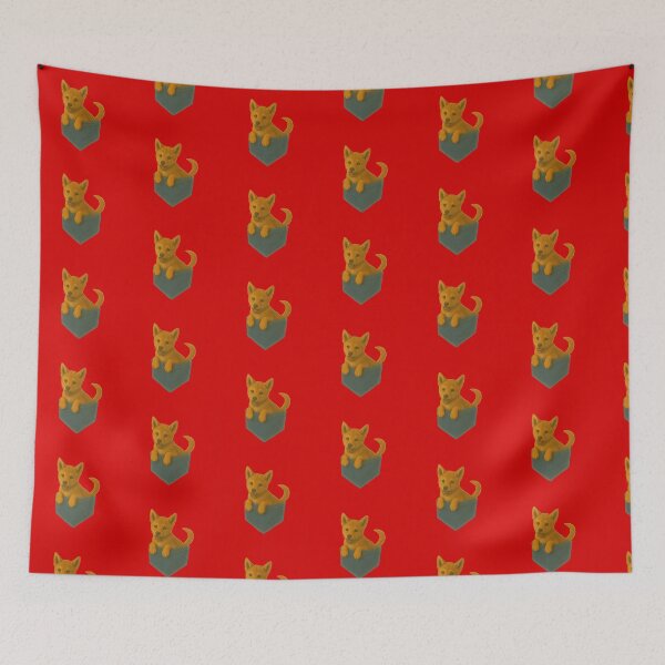 Item preview, Pocket-Sized Dingo Puppy | Painterly Dog in Denim Pocket designed and sold by TroyTheTerrific.