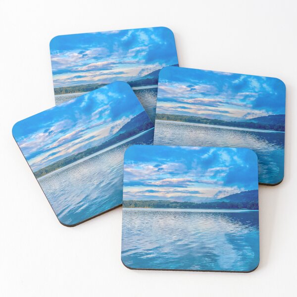 Item preview, Blue Dawn Over Mirror Lake – Tranquil Nature Photography Print designed and sold by aadventures.