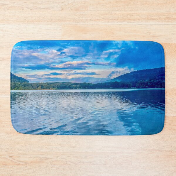 Item preview, Blue Dawn Over Mirror Lake – Tranquil Nature Photography Print designed and sold by aadventures.