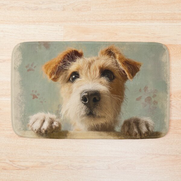 Item preview, Wire-haired Portuguese Podengo Peeking over Wall 01 designed and sold by Elisabeth Lucas.