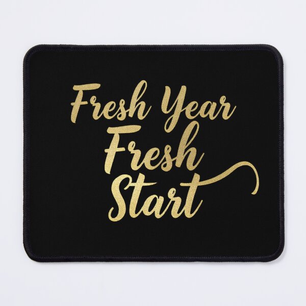 Item preview, “Fresh Year, Fresh Start” Gold Glitter Cursive T-Shirt - Motivational New Year Design designed and sold by FestivityFinds.