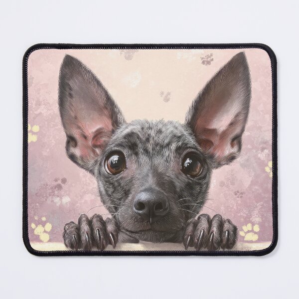 Item preview, Xoloitzcuintle Peeking over Wall 01 designed and sold by Elisabeth Lucas.