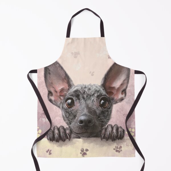 Item preview, Xoloitzcuintle Peeking over Wall 01 designed and sold by Elisabeth Lucas.